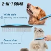 2-in-1 Professional Pet Grooming Brush and Metal Comb Set (4) 2-in-1 Professional Pet Grooming Brush and Metal Comb Set