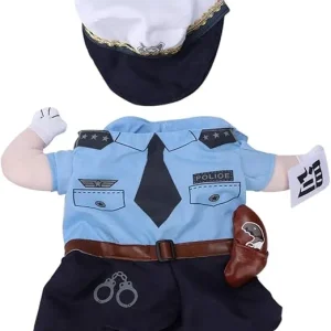Pet Police Costume for Cats - Comfortable Halloween Outfit