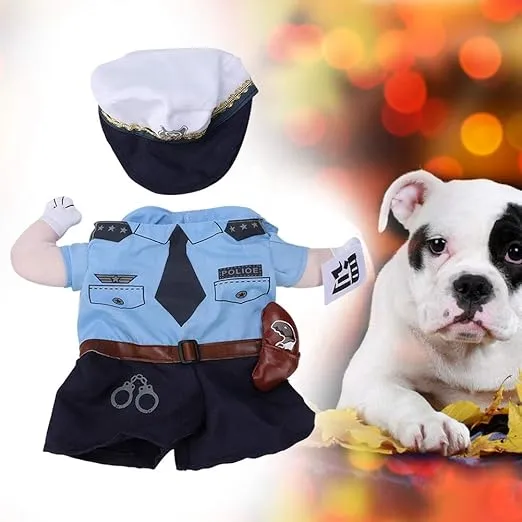 Pet Police Costume for Cats - Comfortable Halloween Outfit