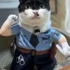 Pet Police Costume for Cats - Comfortable Halloween Outfit