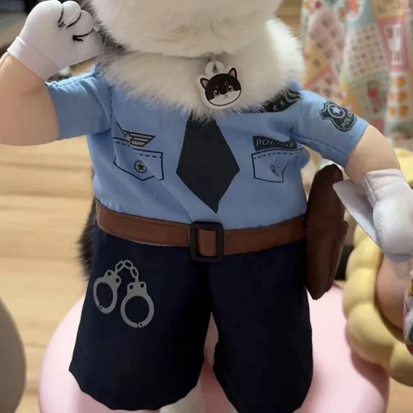 Pet Police Costume for Cats - Comfortable Halloween Outfit